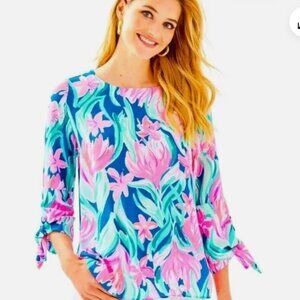 Lilly Pulitzer Langston Dream A Little Dream Top Size XL, NWT